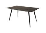Mid.you , Schwarz, Eichefarben , Metall, Holzwerkstoff , rechteckig , 90x76x160-200 cm , ausziehbar , Esszimmer, Esszimmertische, Esstische, Esstische ausziehbar