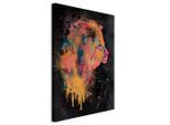 artgeist , Orange, Schwarz, Pink, Hellblau , Holz, Textil , Kiefer , rechteckig , 80x120x1.2 cm , Keilrahmen , Dekoration, Bilder & Rahmen, Bilder, Tier Bilder