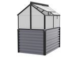 Möbelix , Grau, Schwarz , Metall, Glas , 83x135.1x121.6 cm , Freizeit im Garten, Gartenpflege, Pflanzenpflege
