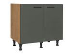 Nobilia , Grün, Eichefarben , Holzwerkstoff , einzeln stellbar , 90x87x56 cm , Blauer Engel, Pefc, Goldenes M, Made in Germany, DGM-Klimapakt ,