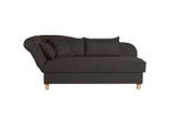 Max Winzer , Dunkelbraun , Textil , Buche , Uni , Füllung: Schaumstoff , 88x82x190 cm , Goldenes M, Made in Europe , Rücken echt, Armteil links , Wohnzimmer, Sofas & Couches, Relaxliegen & Récamièren, Récamièren & Ottomanen