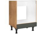 Nobilia , Grün, Eichefarben , Holzwerkstoff , 1 Schublade(n) Schubladen , einzeln stellbar , 60.0x87.0x56.0 cm , Blauer Engel, Pefc, Goldenes M, Made in Germany, DGM-Klimapakt , Küche, Küchenblöcke, Küchenschränke, Küchenumbauschränke