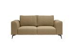 Mid.you , Goldfarben , Holz, Textil , Füllung: Polyurethan (Pur), Silikon , 186x88x90 cm , Made in EU , Wohnzimmer, Sofas & Couches, Sofas, 2er Sofas