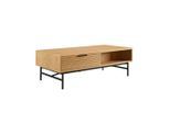 Livetastic , Schwarz, Eichefarben , Holzwerkstoff , Eiche , furniert,furniert , 1 Schublade(n) Schubladen , rechteckig , 60x40x120 cm , Stauraum, offenes Fach , Wohnzimmer, Wohnzimmertische, Couchtische, Couchtische Metall