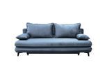 Mid.you , Hellblau , Textil , Füllung: Schaumstoff,Schaumstoff , 217x73x86 cm , Wohnzimmer, Sofas & Couches, Schlafsofas, Schlafsofas