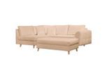 Livetastic , Beige , Textil , Buche , Füllung: Komfortschaum, Silikon,Komfortschaum, Silikon , L-Form, links montierbar , 231x161 cm , Made in EU, Made in Europe, FSC 100% , Hocker erhältlich, Armteil rechts , Wohnzimmer, Sofas & Couches, Wohnlandschaften, Ecksofas