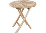 Gardenson , Naturfarben , Holz , Teakholz , Hartholz , rund , 70 cm , klappbar , Gartenmöbel, Gartentische, Klapptische Garten