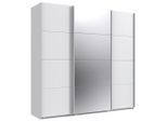 Mid.you , Weiß , Glas, Holzwerkstoff , 2 Fächer , 225x236x64 cm , BQ - Bündnis für Qualität, Made in Germany, DIN EN ISO 9001 , Schrankfront mit Spiegel ,