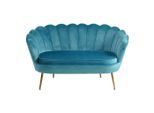 Livetastic , Blau , Textil , 136x78x77 cm , Wohnzimmer, Sofas & Couches, Sofas, 2er Sofas