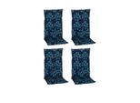 Gardenson , Blau, Hellblau , Textil , Blume , Füllung: Schaumstoff, Fleece , 50x6x118 cm , Handmade in Europe , bügelfrei, pflegeleicht, für den Außenbereich geeignet, wetterfest, mittels Bändern zu befestigen , Gartenmöbel, Gartenmöbelzubehör, Gartenpolster & Auflagen, Sesselauflagen