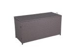 Gardenson , Braun, Schwarz , Metall, Kunststoff , 1 Fächer , 50x60x120 cm , Deckel aufklappbar, regenabweisend, UV-beständig, wetterfest, Gasdruckfeder , Gartenmöbel, Gartenmöbelzubehör, Kissenboxen