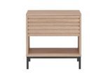 Mid.you , Naturfarben , Holzwerkstoff , 1 Schublade(n) Schubladen , 50x50x35 cm , Stauraum, offenes Fach, einfacher Aufbau , Schlafzimmer, Nachtkästchen
