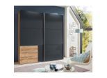 Mid.you , Grau, Eichefarben , Holzwerkstoff , 3 Fächer , 3 Schublade(n) Schubladen , 200x236x65 cm , BQ - Bündnis für Qualität, Made in Germany, DIN EN ISO 9001 , umfangreiches Zubehör erhältlich, in verschiedenen Größen erhältlich, in verschiedenen Holzdekoren erhältlich , Schlafzimmer, Kleiderschränke, Schwebetürenschränke
