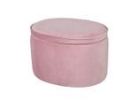 Roba , Rosa , Textil, Holzwerkstoff , oval , 42x27x33 cm , Stauraum ,