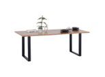 Möbelix , Schwarz, Akaziefarben , Holz , Akazie , vollmassiv , Holz , rechteckig , 200x76x90 cm , Esszimmer, Esszimmertische, Esstische, Holztische, Esstische Holz