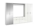 Mid.you , Weiß Hochglanz , Glas, Holzwerkstoff , 2 Schublade(n) Schubladen , 273x193x34 cm , FSC MIX , stehend , Garderobe, Garderoben-Set