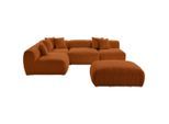 Livetastic , Rostfarben , Textil , L-Form , 300x215 cm , Made in EU , erweiterbar, individuell planbar ,