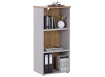 Möbelix , Grau, Eichefarben , Holzwerkstoff , 2 Fächer , 50x112x38 cm , Büromöbel, Aktenschränke & Aktenregale, Aktenregale