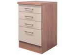 FlexWell , Sonoma Eiche, Kaschmir , Holzwerkstoff , 4 Schublade(n) Schubladen , einzeln stellbar , 50x86x60 cm , Made in Germany , individuell planbar , Küche, Küchenblöcke, Küchenschränke, Küchenunterschränke