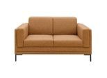 Looks by W.Joop , Messingfarben , Textil , Uni , 155x82x90 cm , Made in EU, FSC MIX , Stoffauswahl, Rücken echt, Armteil links, Armteil rechts , Wohnzimmer, Sofas & Couches, Sofas, 2er Sofas