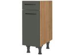 Nobilia , Grün, Eichefarben , Holzwerkstoff , 1 Fächer , 1 Schublade(n) Schubladen , einzeln stellbar , 30x87x56 cm , Blauer Engel, Pefc, Goldenes M, Made in Germany, DGM-Klimapakt ,