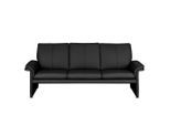 Livetastic , Schwarz , Leder , Echtleder , Rindleder , 214x90x88 cm , Made in EU , Lederauswahl, Rücken echt ,