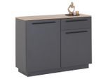 Möbelix , Anthrazit, Eiche Artisan , Holzwerkstoff , 1 Schublade(n) Schubladen , 120x90.9x42 cm ,