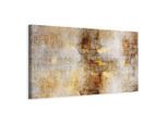 artgeist , Braun, Goldfarben , Holz, Textil , Kiefer , rechteckig , 150x50x1.2 cm , Keilrahmen ,
