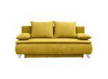 Luca Bessoni , Gelb , Textil , Buche , Füllung: Polyetherschaumkern, Silikon,Polyetherschaumkern, Silikon , 208x100x106 cm , Made in EU , Wohnzimmer, Sofas & Couches, Schlafsofas, Boxspringsofas