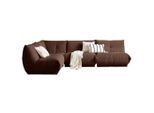Livetastic , Braun , Textil , Ottomane links, L-Form, einzeln stellbar , 315x210 cm , Made in EU , Rücken echt, individuell planbar , Wohnzimmer, Sofas & Couches, Wohnlandschaften, Ecksofas