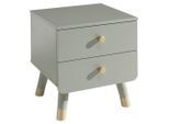 Vipack , Olivgrün , Holzwerkstoff , 2 Schublade(n) Schubladen , 43x45.20x40 cm ,