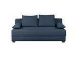 Mid.you , Dunkelblau , Textil , Buche , Füllung: Schaumstoffflocken,Schaumstoffflocken , 202x85x110 cm , Made in EU , Schlafen auf Sitzhöhe, Rücken echt ,