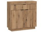 Möbelix , Eichefarben , Holzwerkstoff , 1 Schublade(n) Schubladen , 88.2x92.5x39.6 cm ,