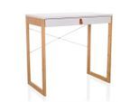 Mid.you , Weiß , Holz , Bambus , 1 Schublade(n) Schubladen , rechteckig , 75x42x80 cm , Büromöbel, Schreibtische, Schreibtische
