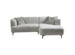 Mid.you , Hellgrau , Textil , Füllung: Polyurethan (Pur) , Ottomane rechts, L-Form , 247x158 cm , Made in EU ,