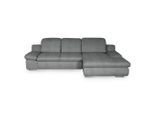 Livetastic , Dunkelgrau , Textil , Ottomane rechts, L-Form , 286x165 cm , Made in EU , seitenverkehrt erhältlich, Hocker erhältlich, Rücken echt, Armteil links, Armteil rechts , Wohnzimmer, Sofas & Couches, Wohnlandschaften, Ecksofas