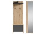 Mid.you , Anthrazit, Eiche Artisan , Holzwerkstoff , 40x184x35 cm , FSC MIX ,