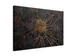 artgeist , Schwarz, Goldfarben , Holz, Textil , Kiefer , rechteckig , 90x60x1.2 cm , Keilrahmen , Dekoration, Bilder & Rahmen, Bilder, Abstrakte Bilder