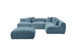 Livetastic , Blau , Textil , L-Form , 315x235 cm , Made in EU , erweiterbar, individuell planbar ,
