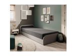 Mid.you , Grau , Textil , H3 , 80x190 cm , Bettkasten ,