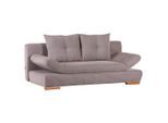 Livetastic , Hellbraun , Textil , Buche , massiv , Füllung: Schaumstoff , 200x75x92 cm , Stoffauswahl, Liegefunktion, Schlafen auf Sitzhöhe, Rücken echt , Wohnzimmer, Sofas & Couches, Schlafsofas, Schlafsofas