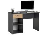 Möbelix , Anthrazit, Eichefarben , Holzwerkstoff , 1 Schublade(n) Schubladen , rechteckig , 110x75x50 cm , Regal , Büromöbel, Schreibtische, Schreibtische