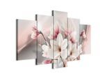 artgeist , Pink, Hellgrau , Textil, Holzwerkstoff , rechteckig , 100x50x1.2 cm , Keilrahmen , Dekoration, Bilder & Rahmen, Bilder, Abstrakte Bilder