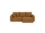 Mid.you , Braun , Textil , Füllung: Schaumstoffflocken,Schaumstoffflocken , L-Form, Eckteil, links montierbar, rechts montierbar , 250x151 cm , Made in EU ,