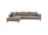 Trendmanufaktur , Taupe , Textil , Füllung: Schaumstoff, Silikon , Ottomane links, L-Form , 295x210 cm , Made in EU , Stoffauswahl, seitenverkehrt erhältlich, Hocker erhältlich, Rücken echt ,