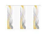 Schmidt W. Gmbh , Gelb, Hellgelb, Dunkelgelb , Textil , Abstraktes , 5x60 cm , mit Paneelwagen, Seidenoptik, mit Metallabschlussleisten , Heimtextilien, Vorhänge, Fertigvorhänge, Flächenvorhänge