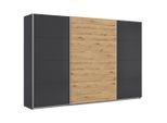 Möbelix , Anthrazit, Eiche Artisan , Holzwerkstoff , 4 Fächer , 315x210x62 cm , Blauer Engel, Goldenes M, Made in Germany ,