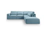 Mid.you , Hellblau , Holz , Füllung: Kaltschaum , L-Form , 305x281 cm , Made in EU, FSC MIX ,