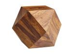 Mid.you , Sheeshamfarben , Holz , Sheesham , massiv , quadratisch , 56x42.50x57 cm ,