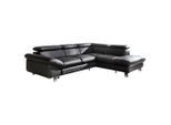 Mid.you , Schwarz , Textil , Ottomane rechts, L-Form , 266x214 cm , Made in EU , Wohnzimmer, Sofas & Couches, Wohnlandschaften, Ecksofas